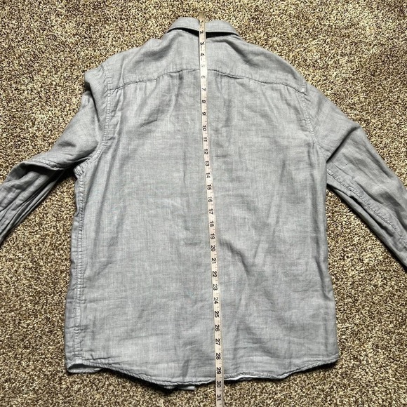 UNTUCKit Slim Fit Cotton Button Down Shirt Collared Gray Mens Size Large - Picture 3 of 8